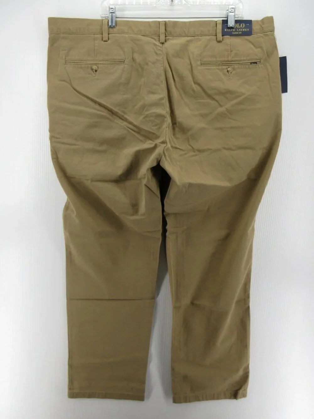 Polo Ralph Lauren Pants 44X32 Big Tan Chino Classic Fit Trousers Pony